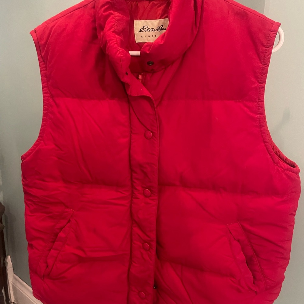 Eddie Bauer Red Puffer Vest